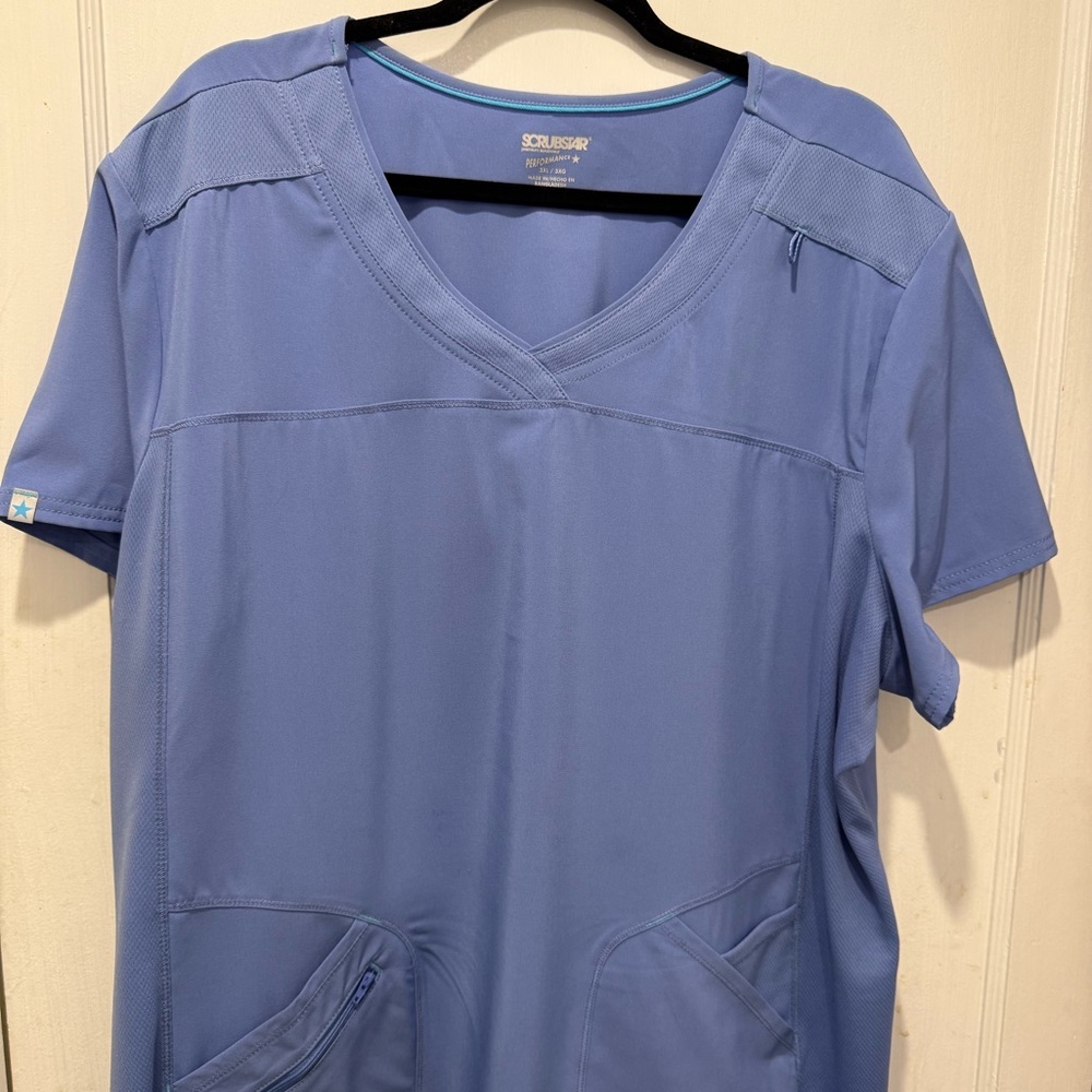 Scrubstar Ceil Blue Performance Scrub Top